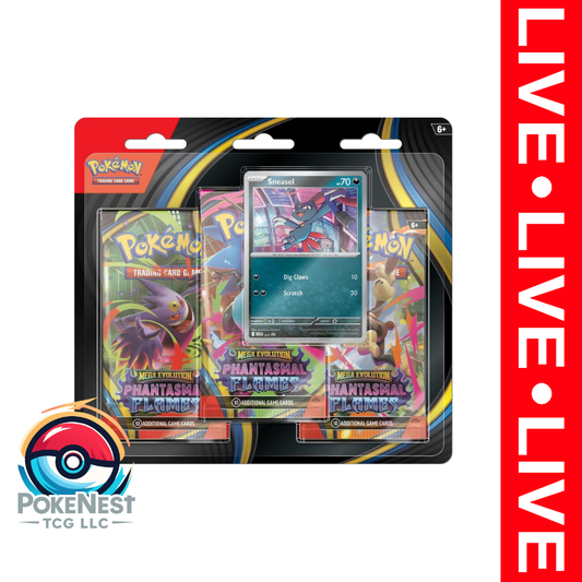 Pokémon Phantasmal Flames 3 Pack Blister | Booster & Promo | Live