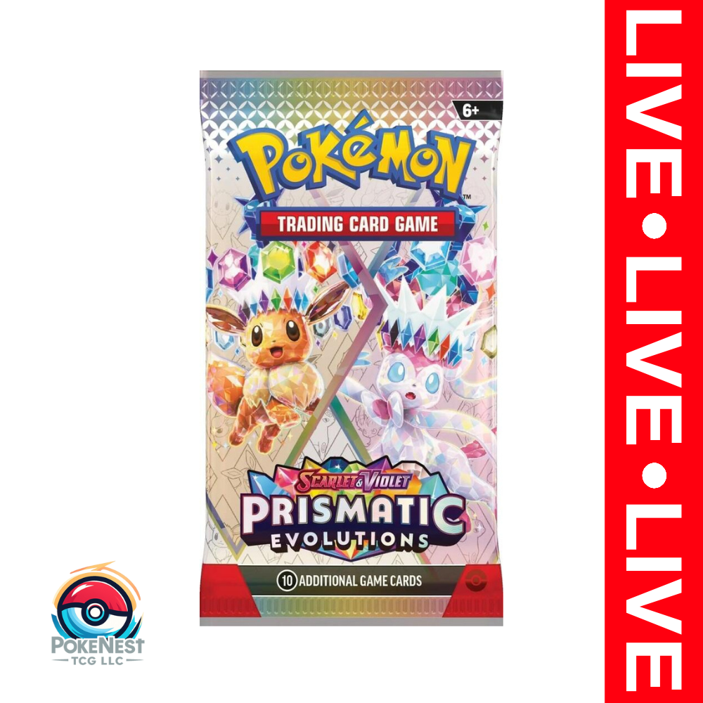 Pokemon TCG Prismatic Evolution Packs (EN) | SV 8.5 Prismatic Evolutions | Live