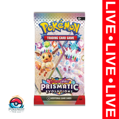 Pokemon TCG Prismatic Evolution Packs (EN) | SV 8.5 Prismatic Evolutions | Live