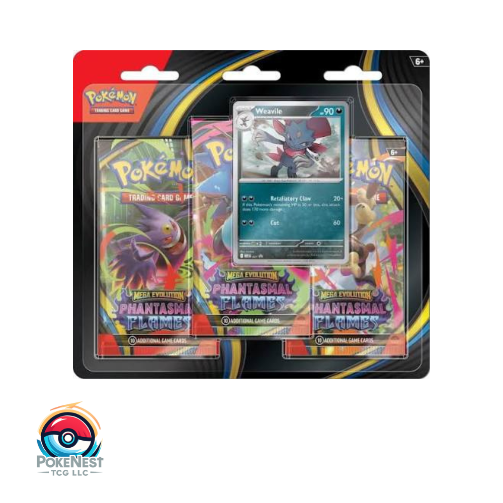 Pokémon Phantasmal Flames 3 Pack Blister | Booster & Promo